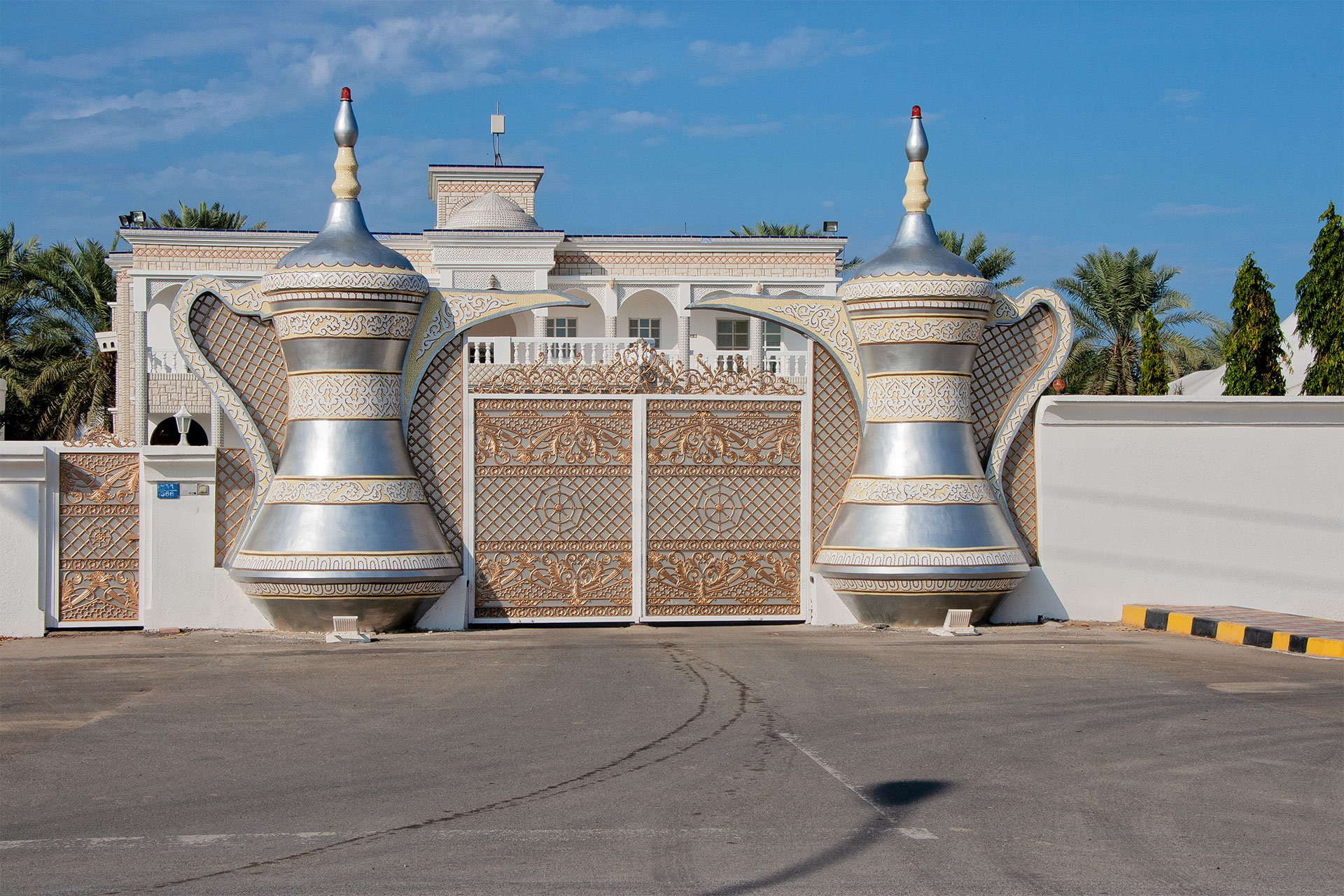 Gate to a villa in Oman